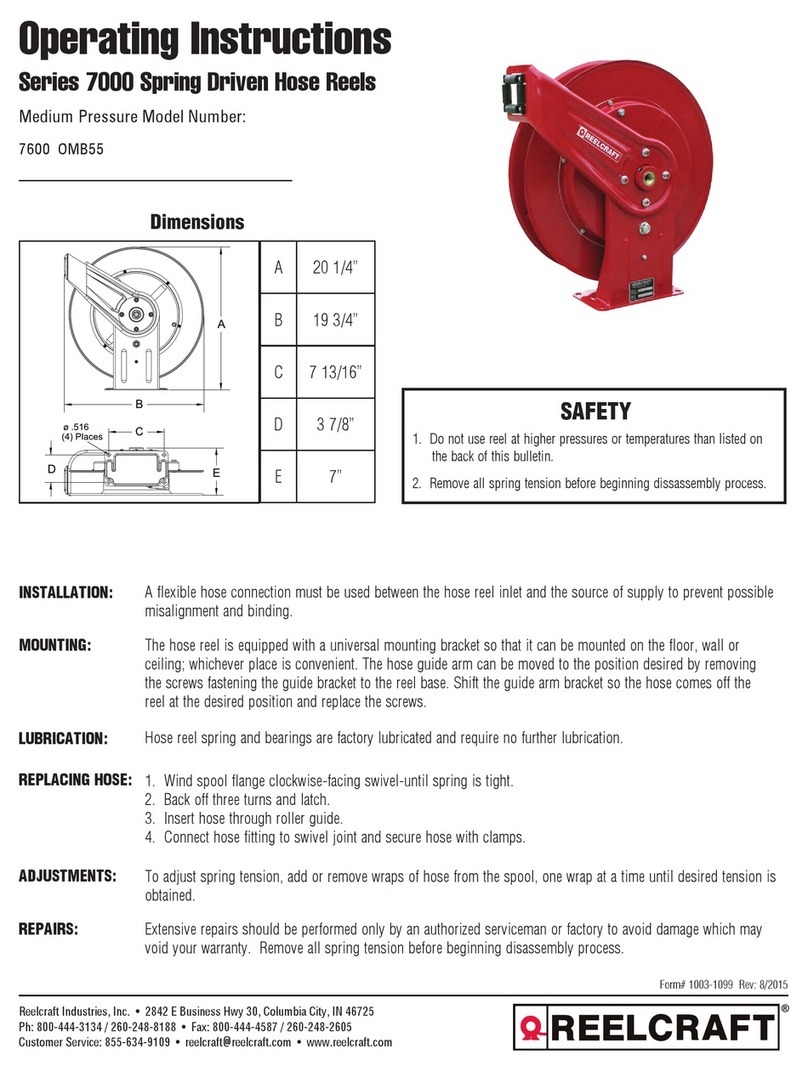 ReelCraft 7000 Series User manual
