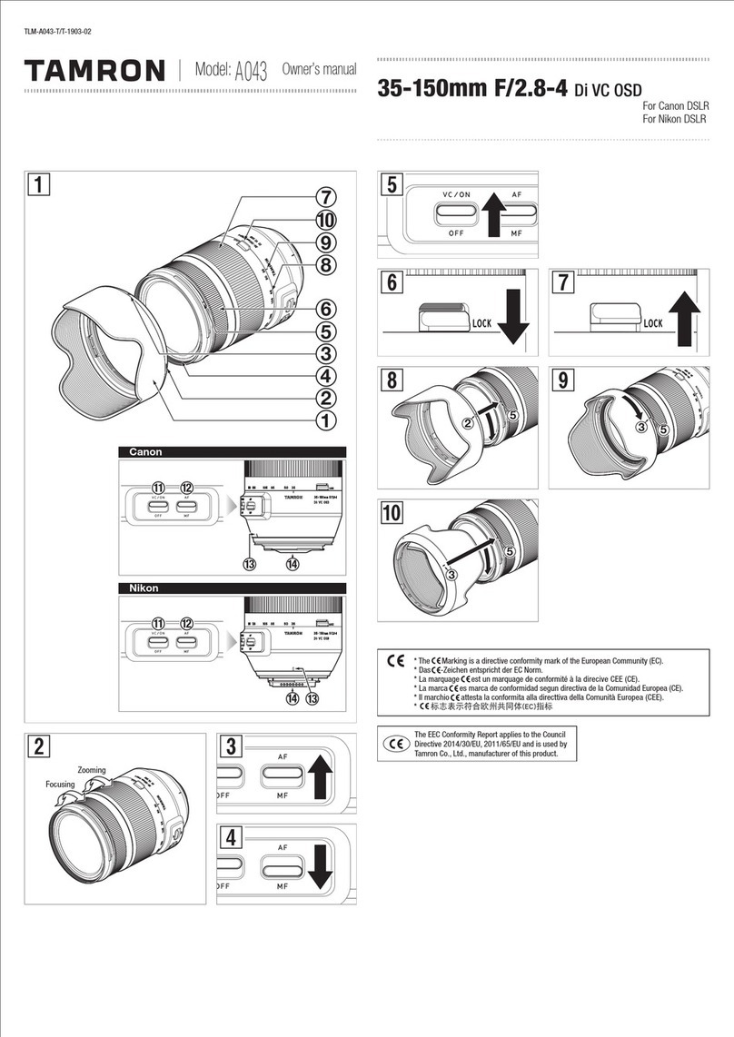 Tamron A043 owner's manual