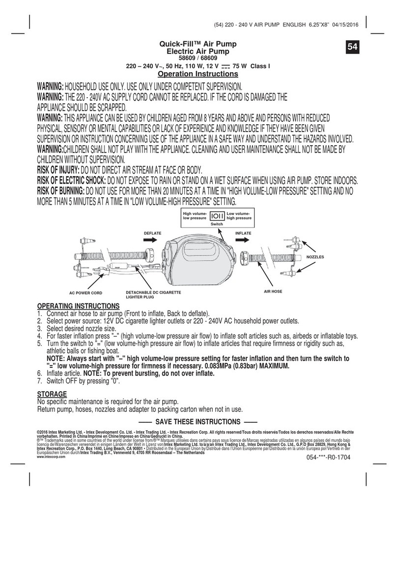 Intex Quick-Fill 58609 User manual