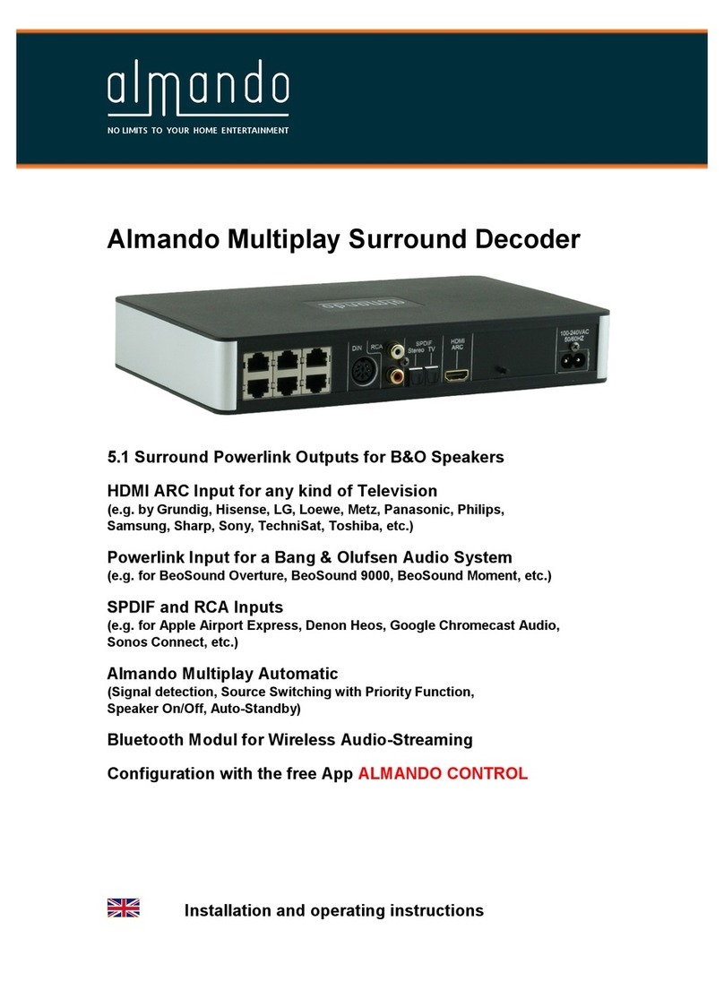 almando Multiplay Surround Decoder Installation and operating instructions