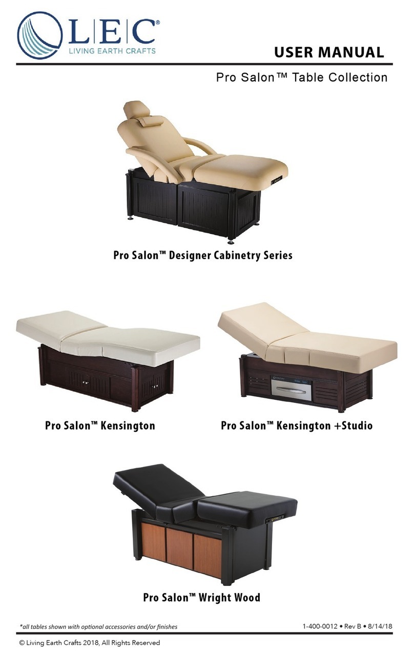 Lec+ Pro Salon Designer Cabinetry Series User manual