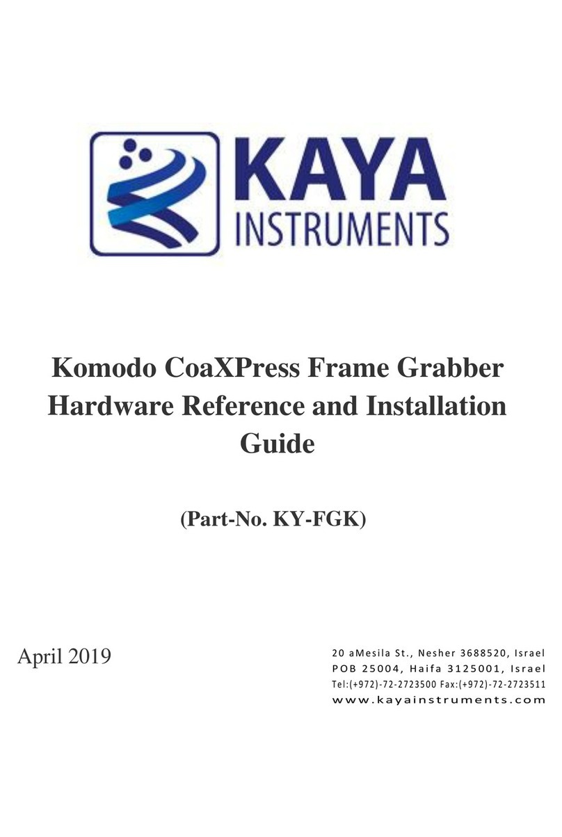 Kaya Instruments Komodo KY-FGK Hardware Reference and Installation Guide