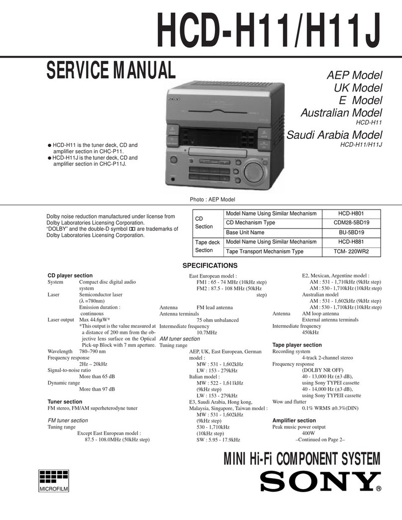 Sony HCD-H11 Service manual