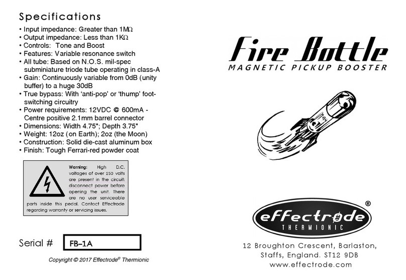 Effectrode Fire Bottle FB-1A manual