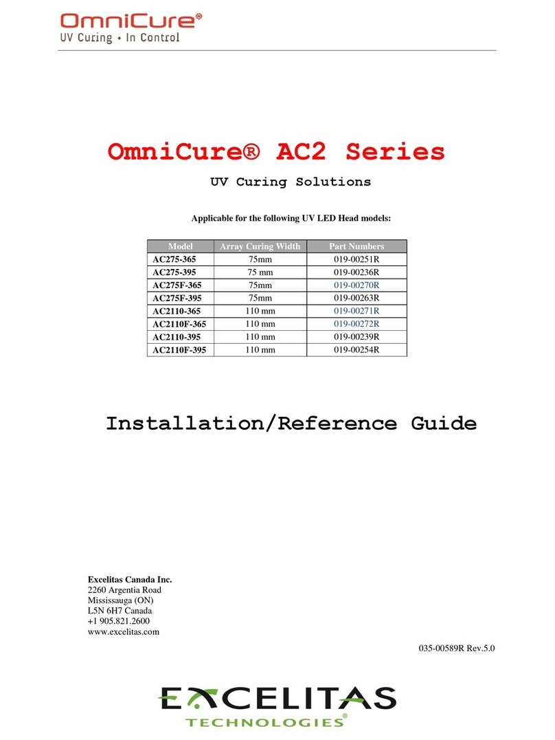 Excelitas Technologies OmniCure AC2 Series Installation and operating manual