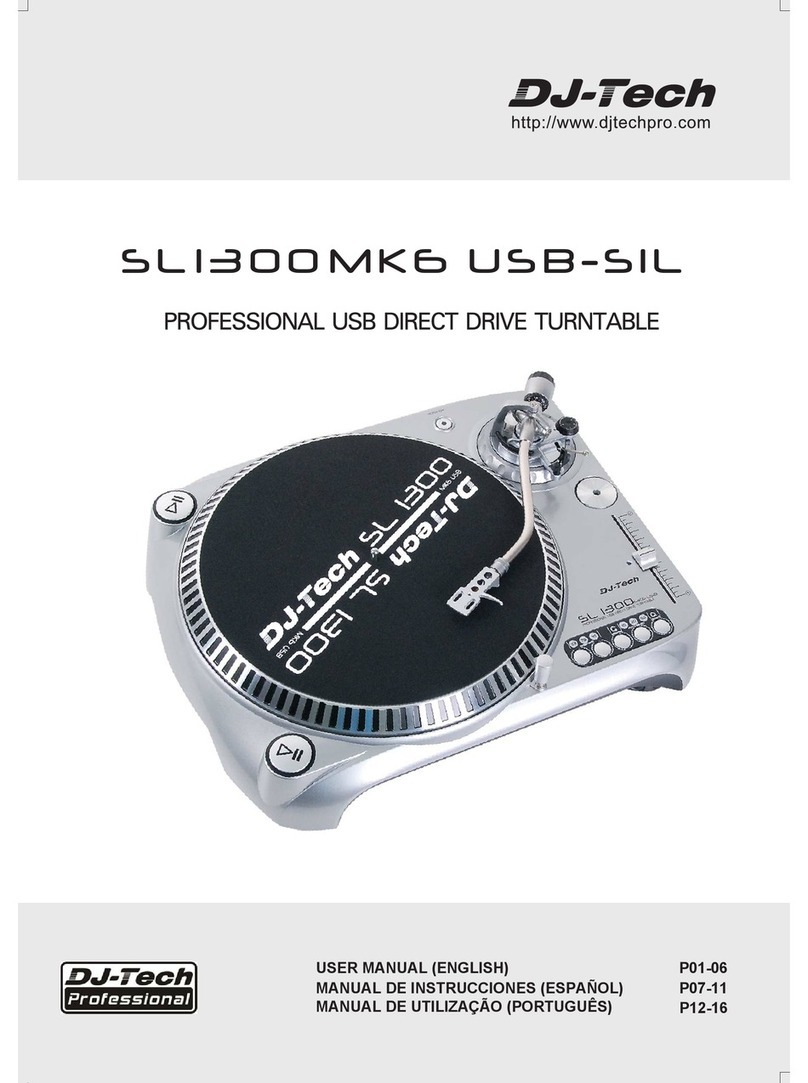 DJ-Tech SL 1300 MK6 USB-SIL user manual