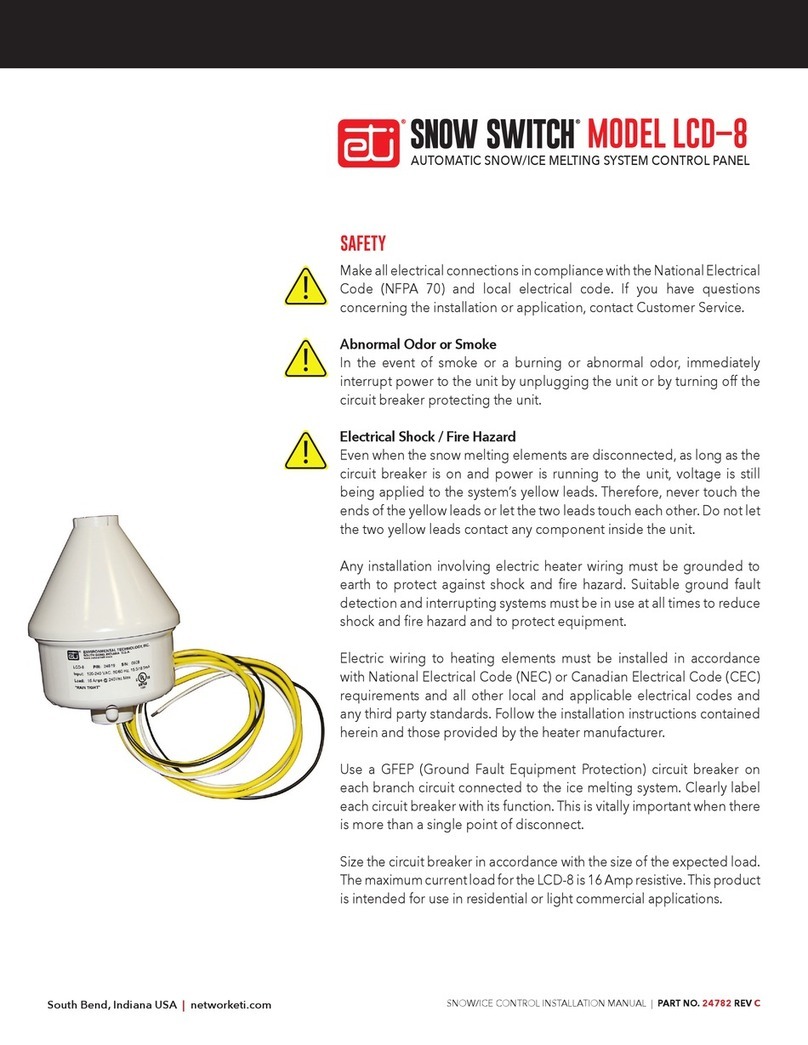 ETI SNOW SWITCH LCD-8 User manual
