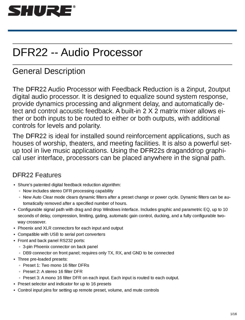 Shure DFR22 manual