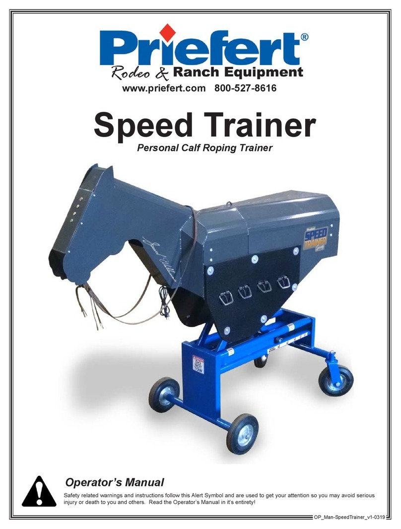 Priefert Speed Trainer Operator's manual