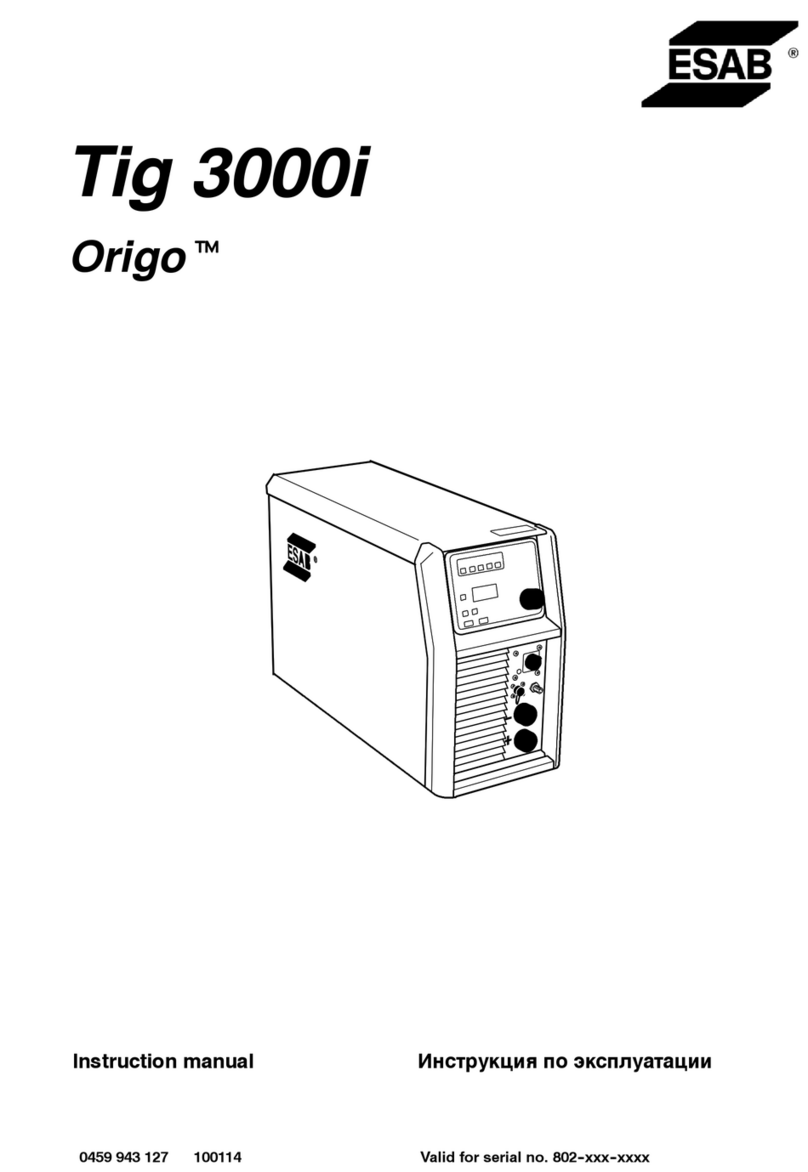 ESAB Origo Tig 3000i User manual