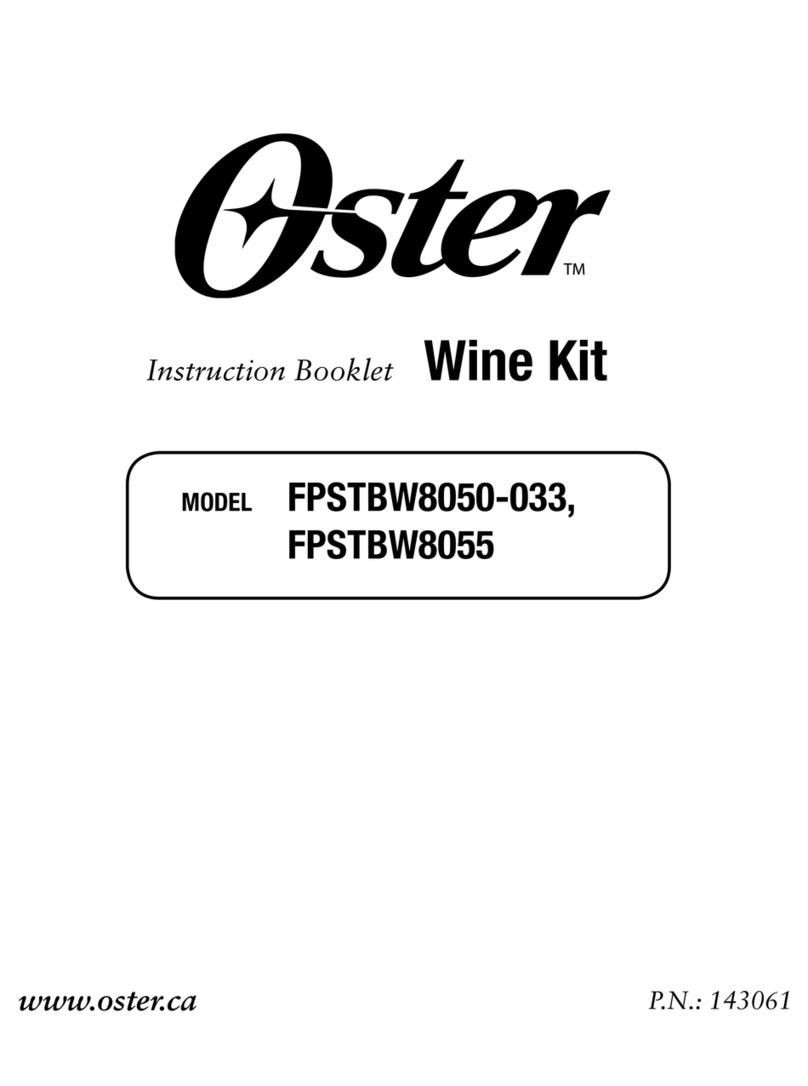 Oster FPSTBW8050-033 Instruction booklet