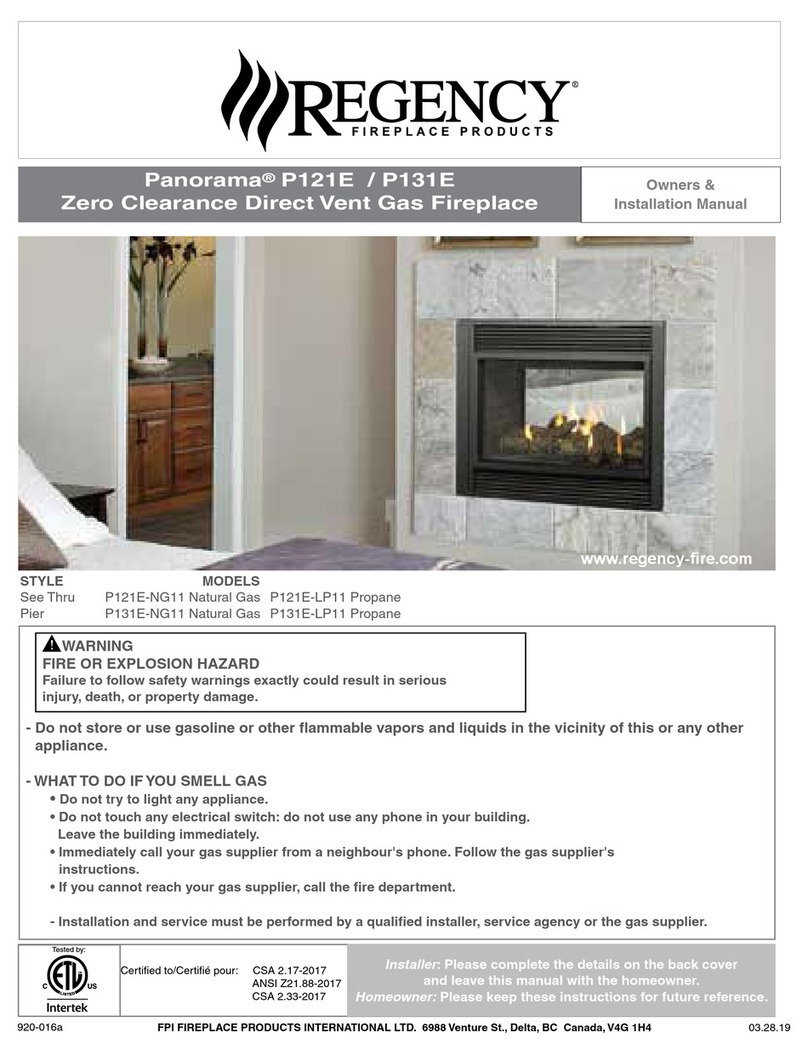 Regency Panorama P121E-NG11 Quick start guide Regency Panorama P121E-NG11 Quick start guide