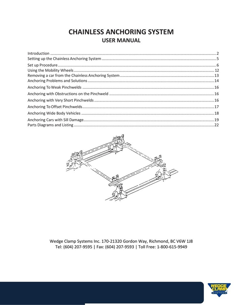 Wedge Clamp Systems Inc. CHAINLESS ANCHORING SYSTEM User manual
