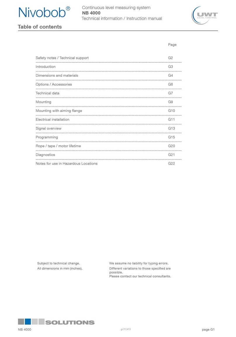 UWT Nivobob NB 4000 User manual