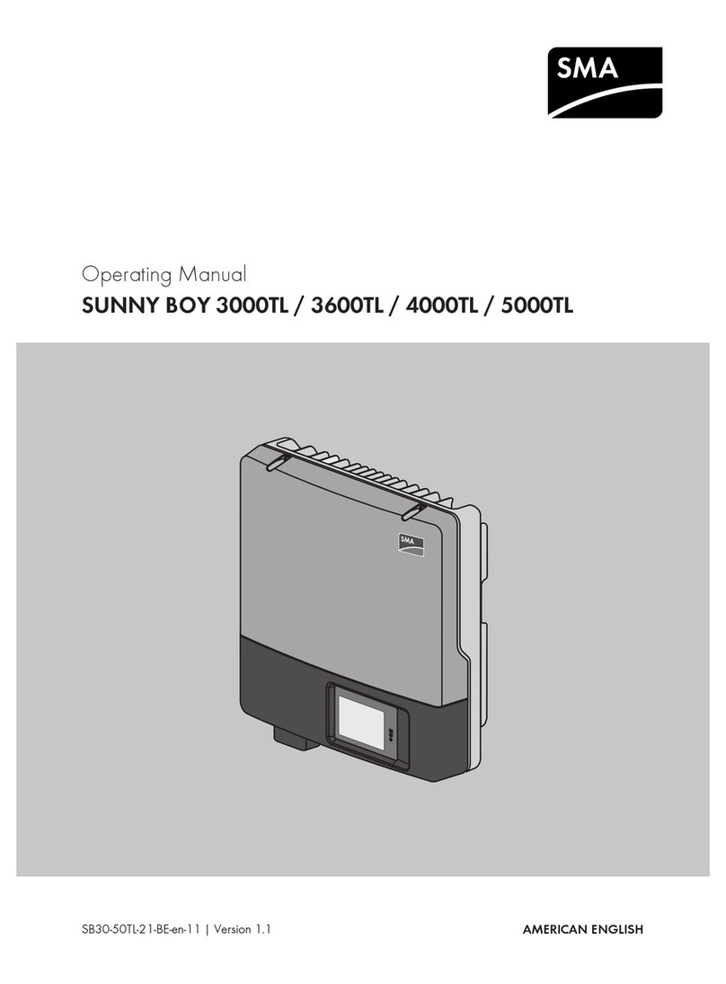 SMA SUNNY BOY 3000TL Single Tracker operating manual