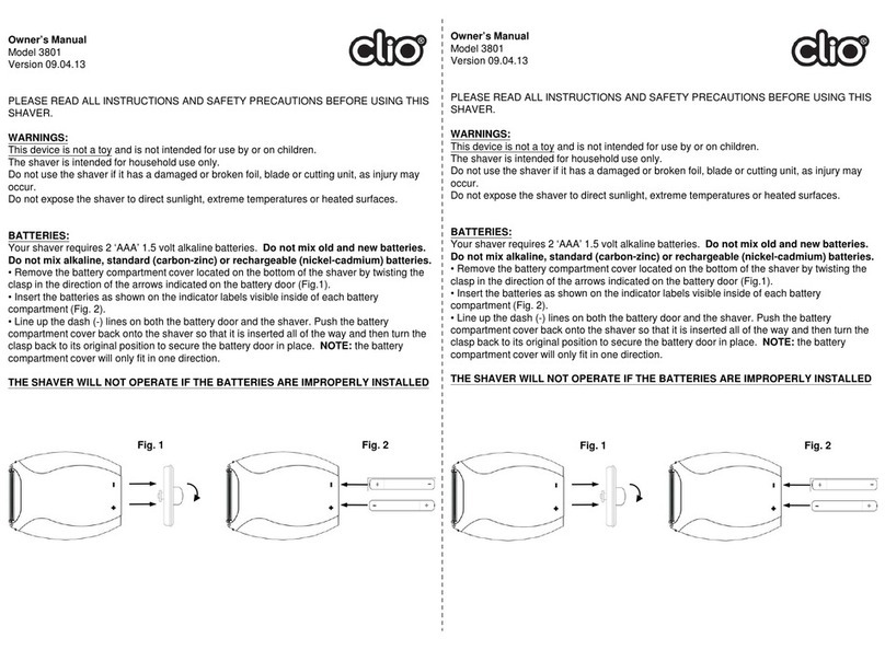CLIO 3801 owner's manual