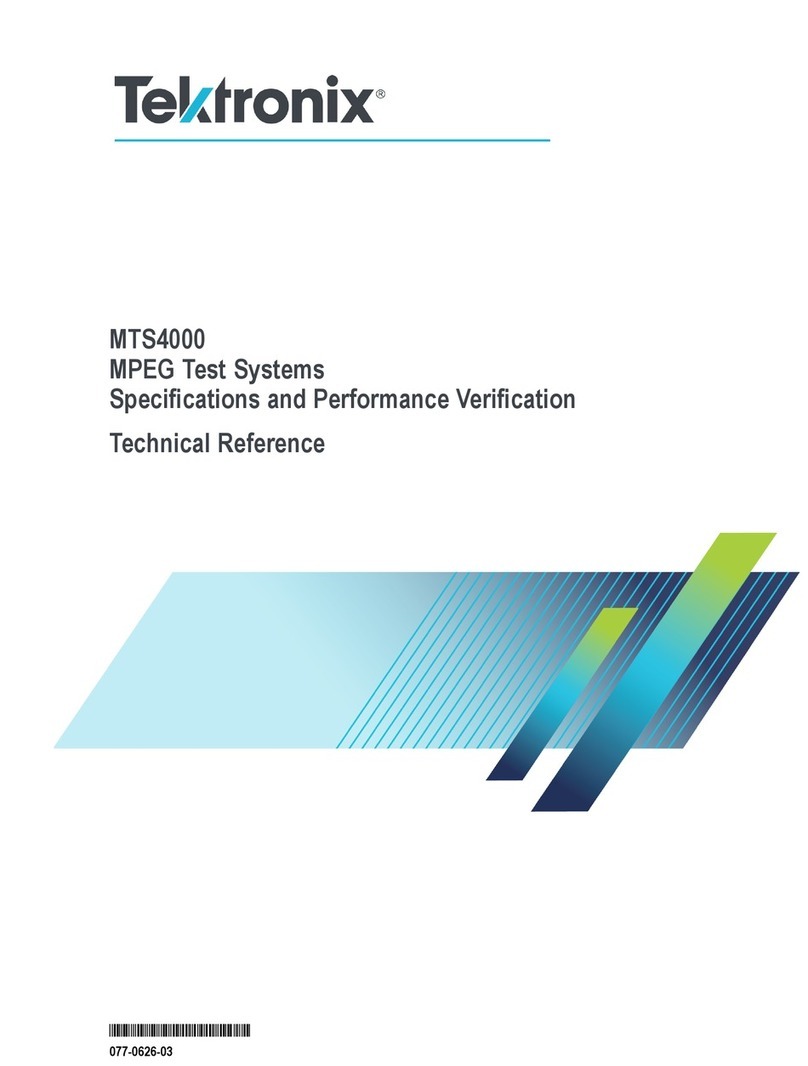 Tektronix MTS4000 MPEG Use and care manual