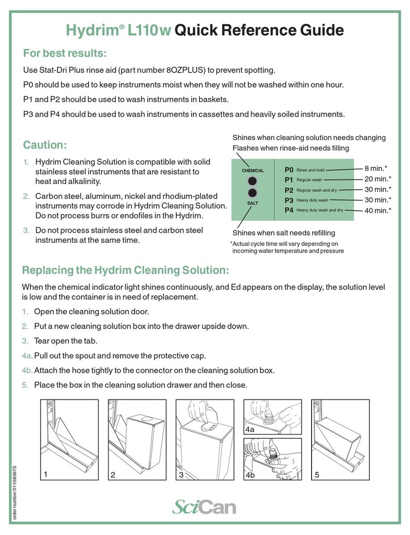 SciCan Hydrim L11w User manual
