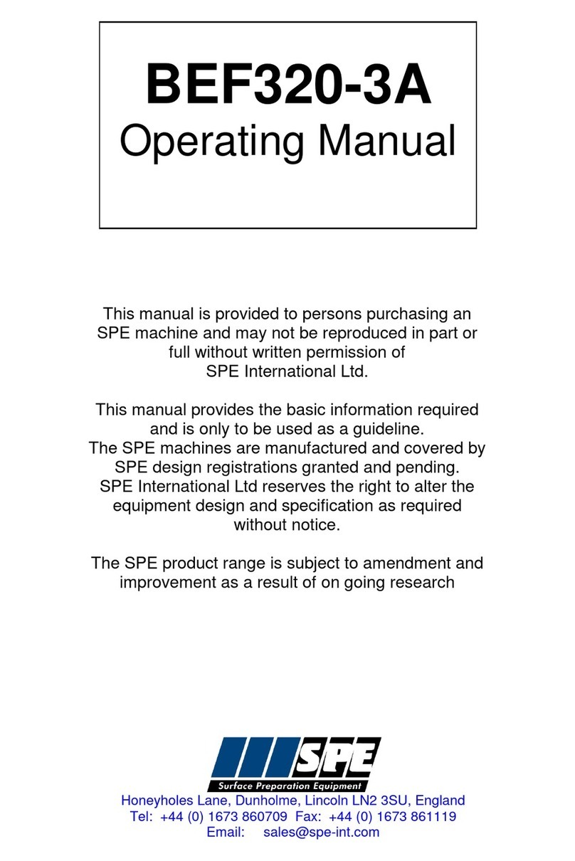 SPE BEF320-3A operating manual