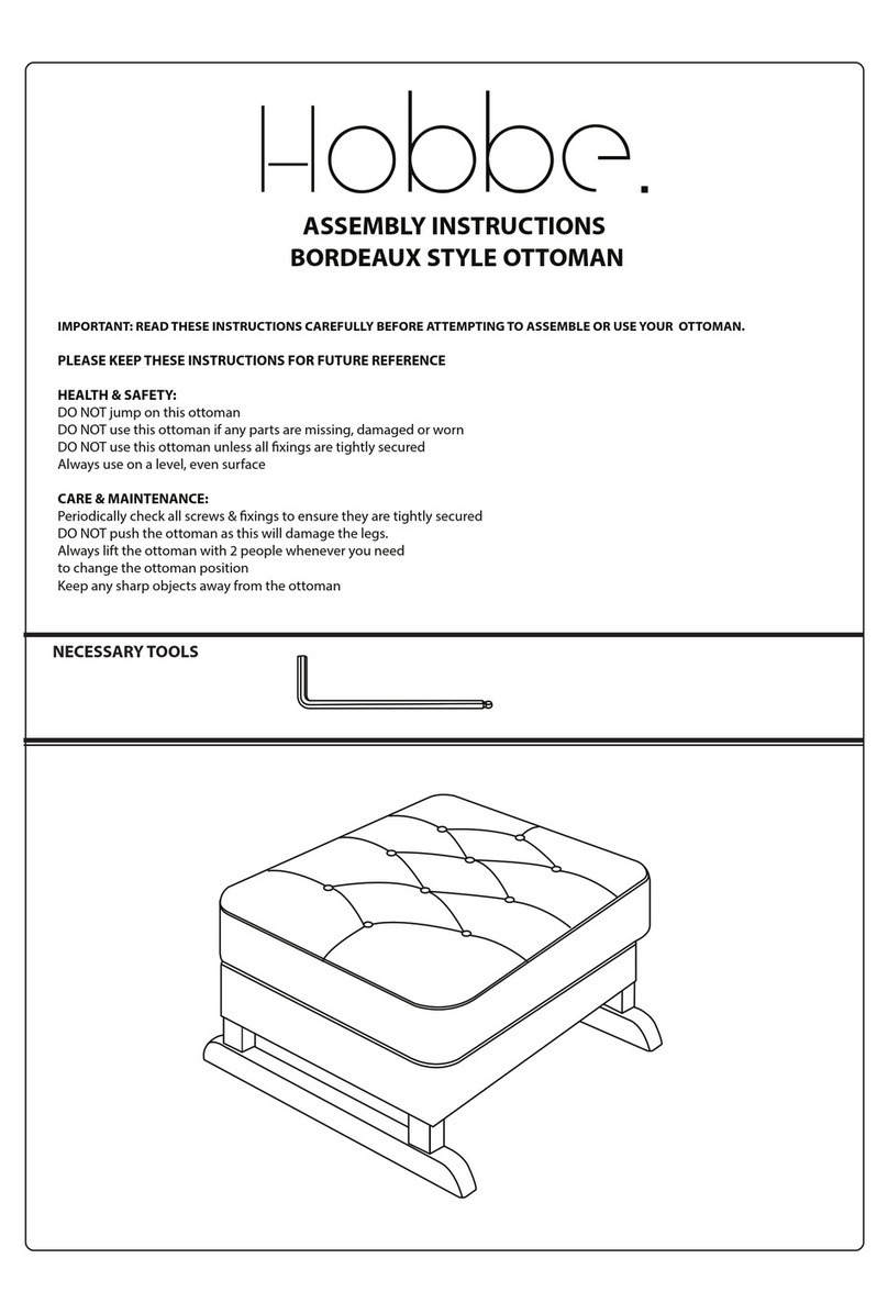 Hobbe BORDEAUX STYLE OTTOMAN Assembly instructions Hobbe BORDEAUX STYLE OTTOMAN Assembly instructions