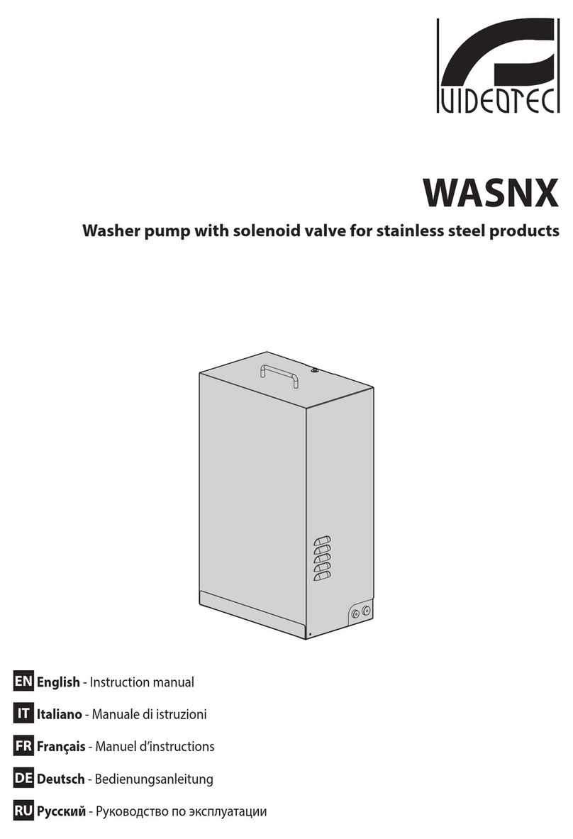 Videotec WASNX instruction manual