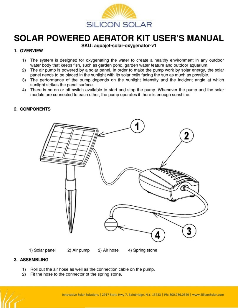 Silicon Solar aquajet-solar-oxygenator-v1 user manual