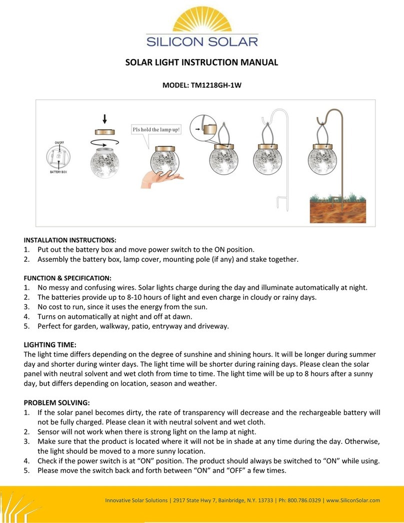 Silicon Solar TM1218GH-1W instruction manual