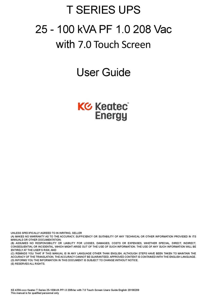 Keatec Energy T SERIES User manual Keatec Energy T SERIES User manual