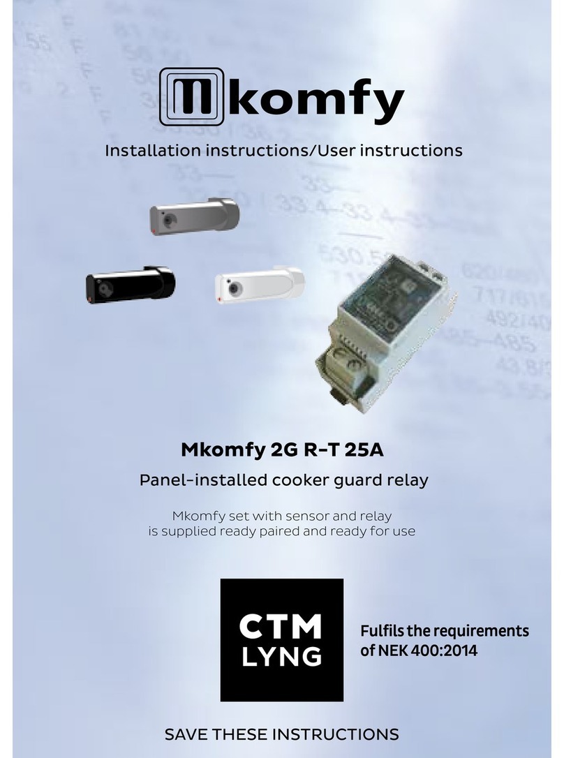 Microsafe Mkomfy 2G R-T 25A Installation instructions user instructions