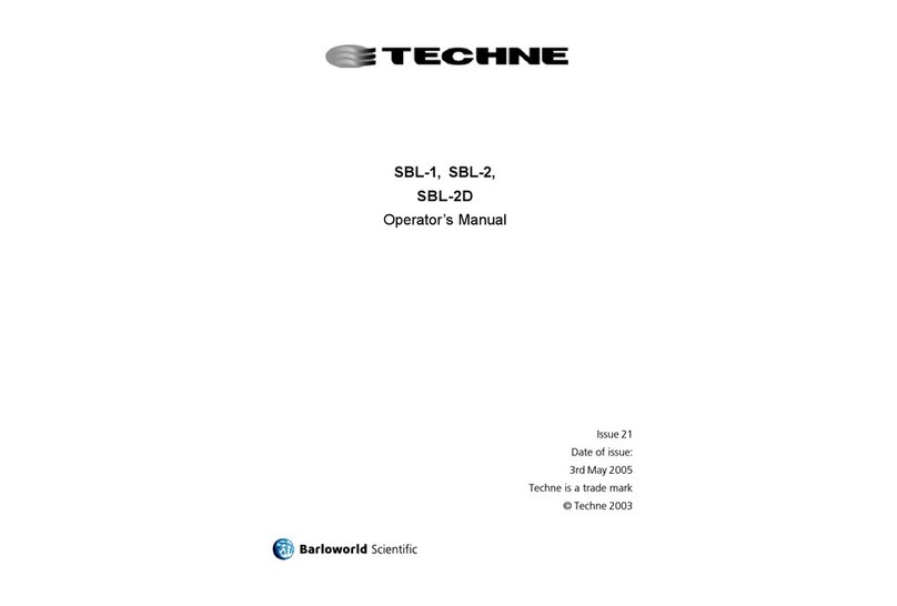 Techne SBL-1 Operator's manual