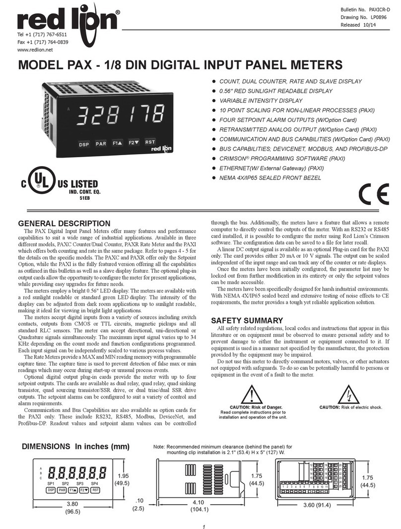 red lion PAX User manual