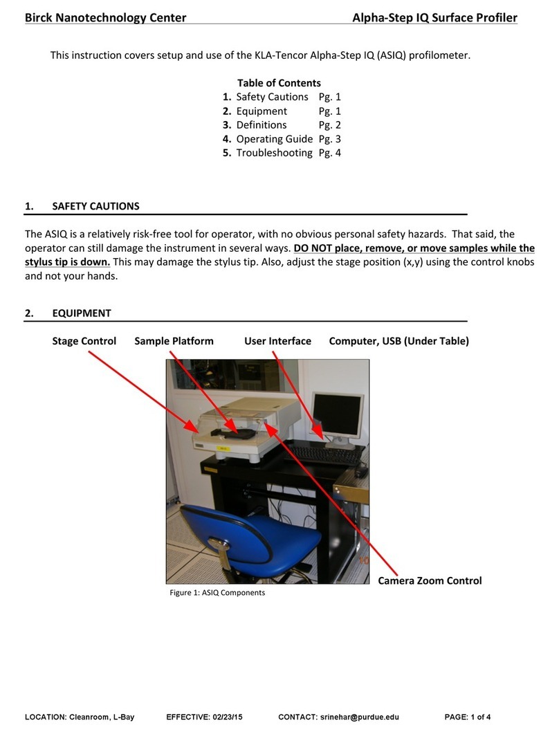 KLA Tencor Alpha-StepIQ operating guide