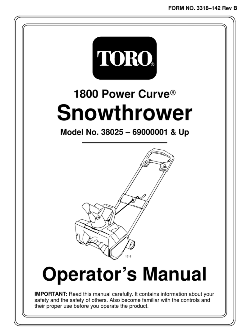Toro Power Curve 1800 User manual