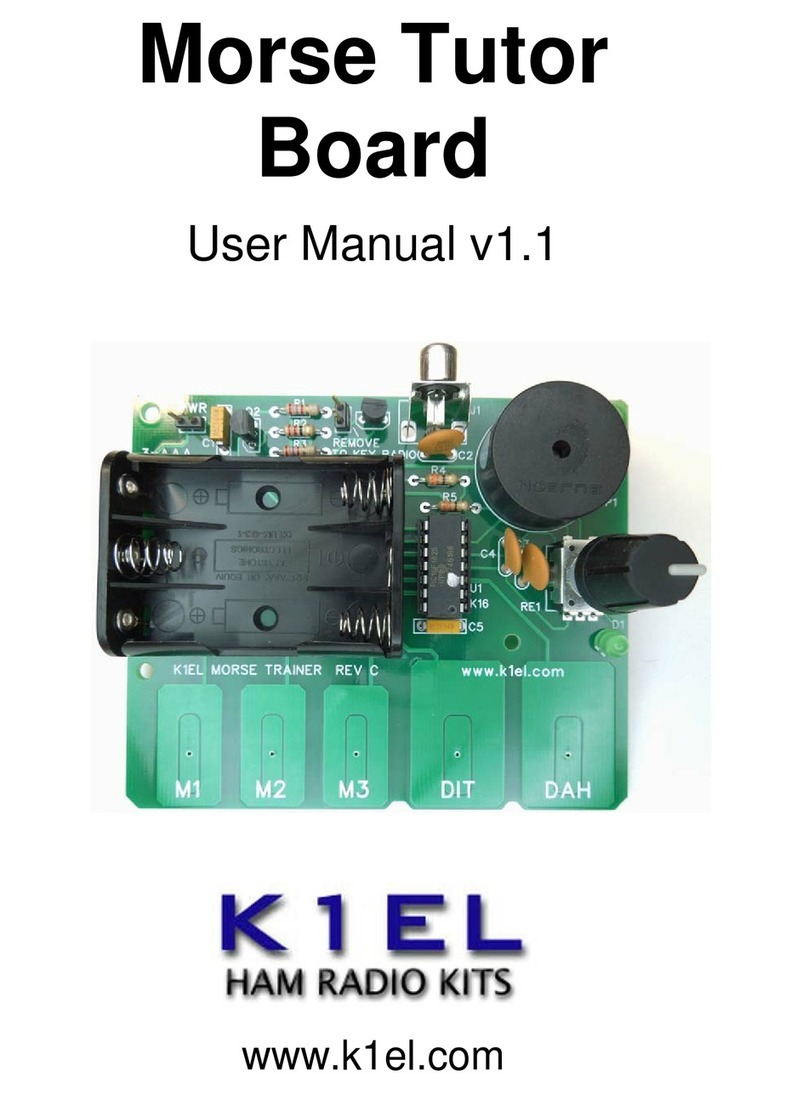 K1EL Morse Tutor Board user manual