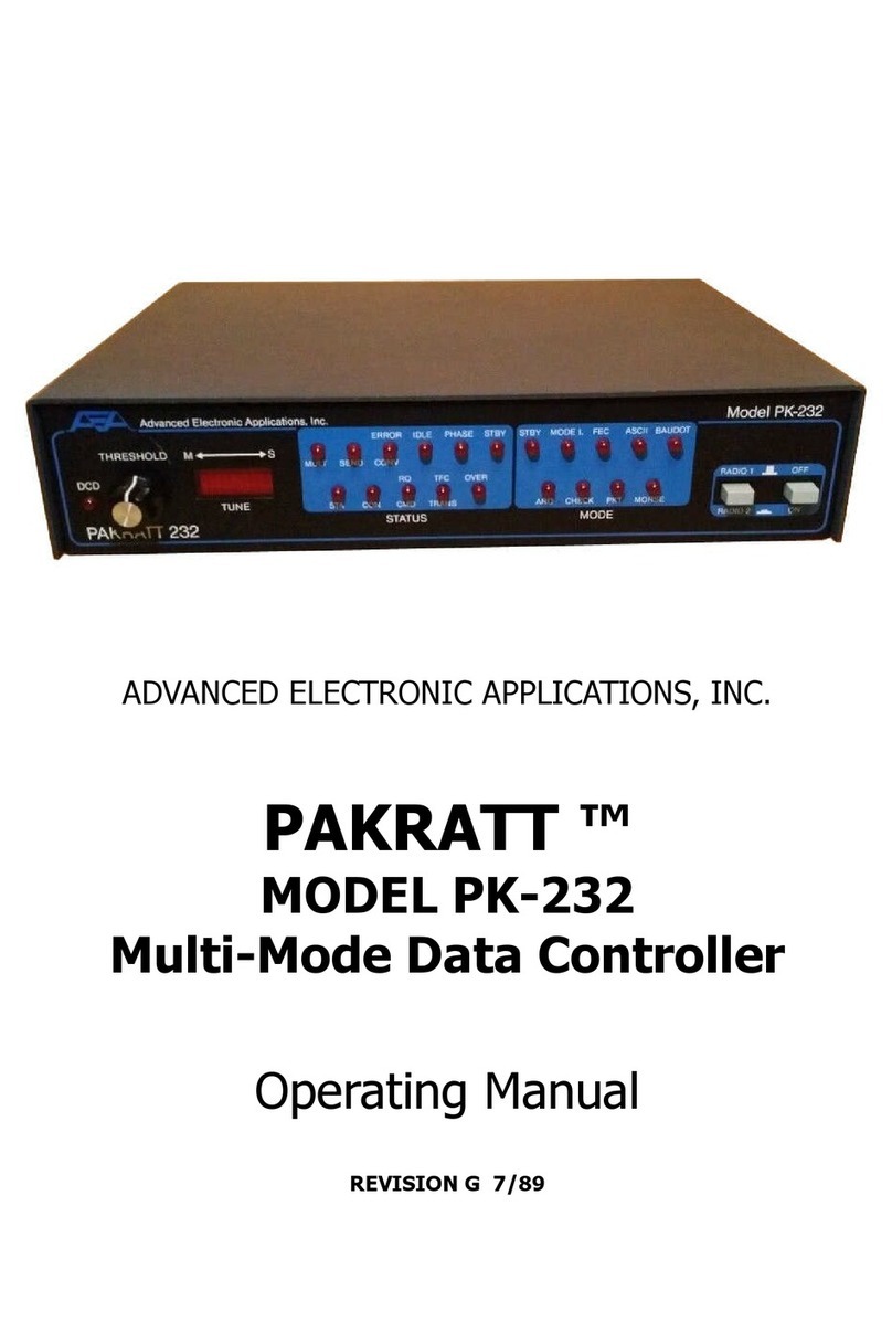 Advanced Electronic Applications PAKRATT PK-232 User manual