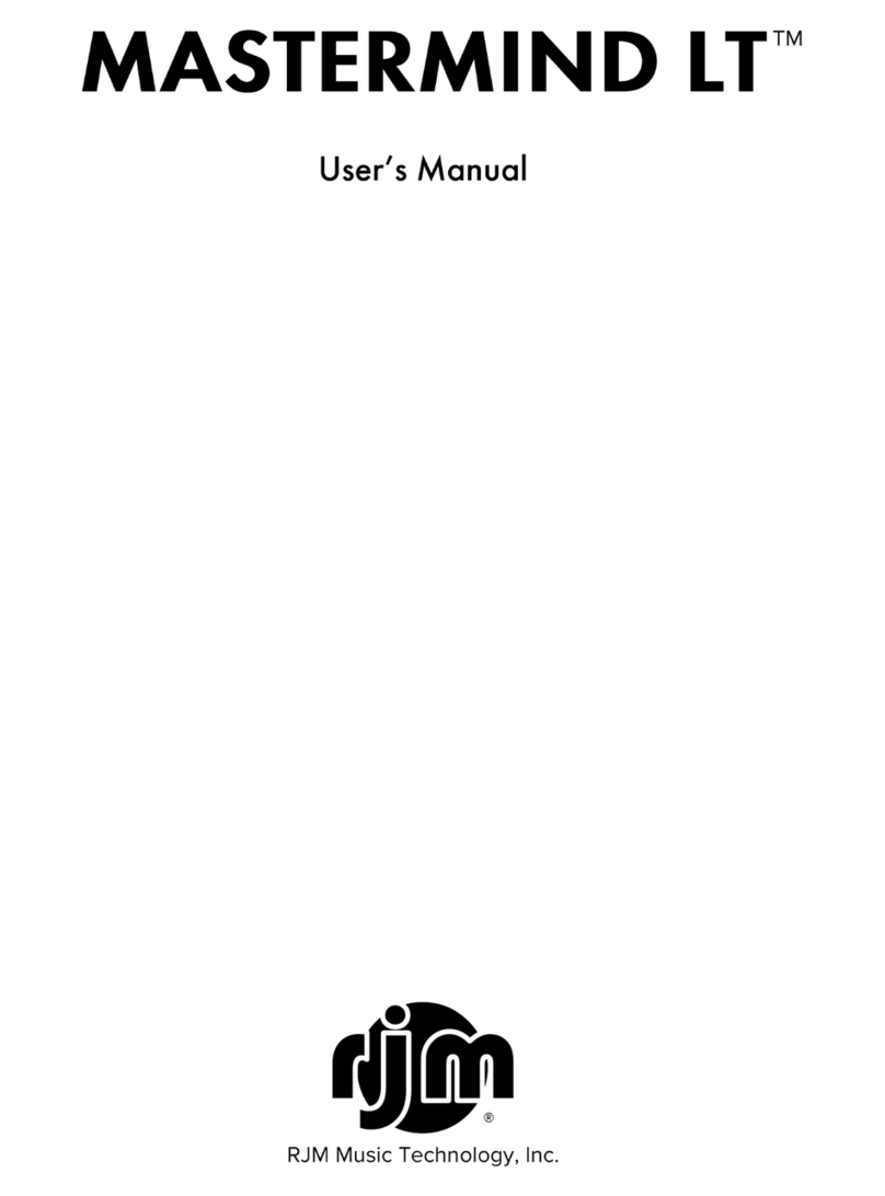 RJM MASTERMIND LT User manual