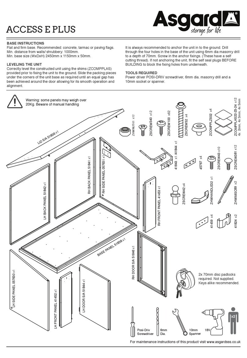 Asgard ACCESS E PLUS Assembly instructions