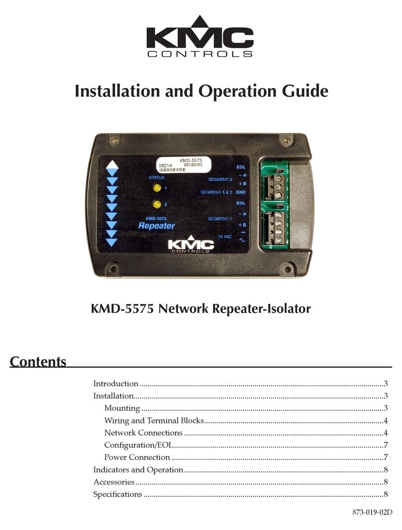 KMC Controls KMD-5575 Installation and operation guide