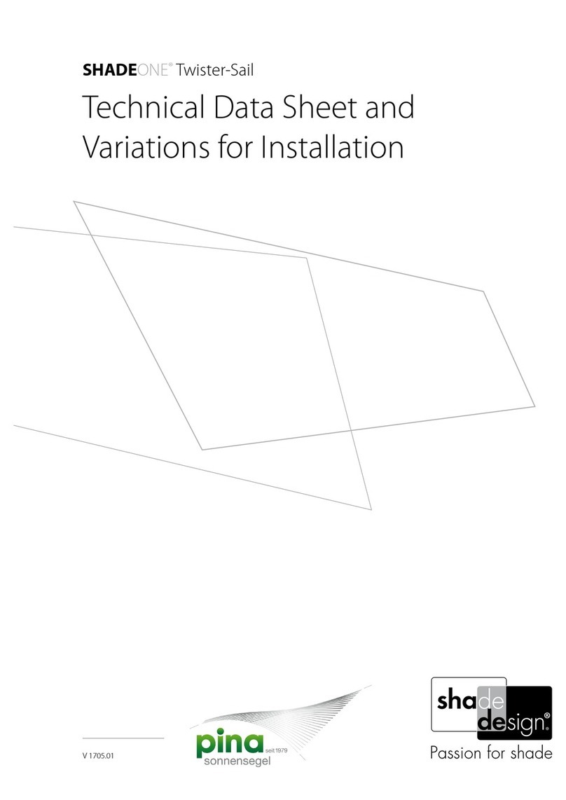 Shadesign SHADEONE Technical data sheet Shadesign SHADEONE Technical data sheet
