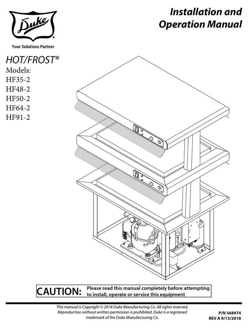 Duke HOT/FROST HF35-2 Installation and operation manual