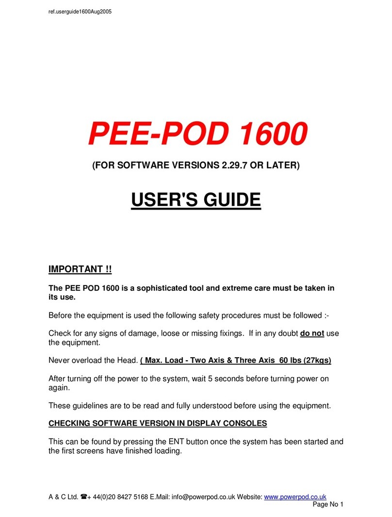 powerpod PEE-POD 1600 user guide