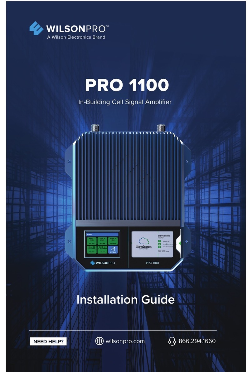 WILSON PRO PRO 1100 User manual