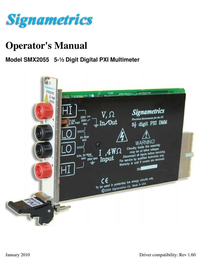 Signametrics SMX2055 Operator's manual