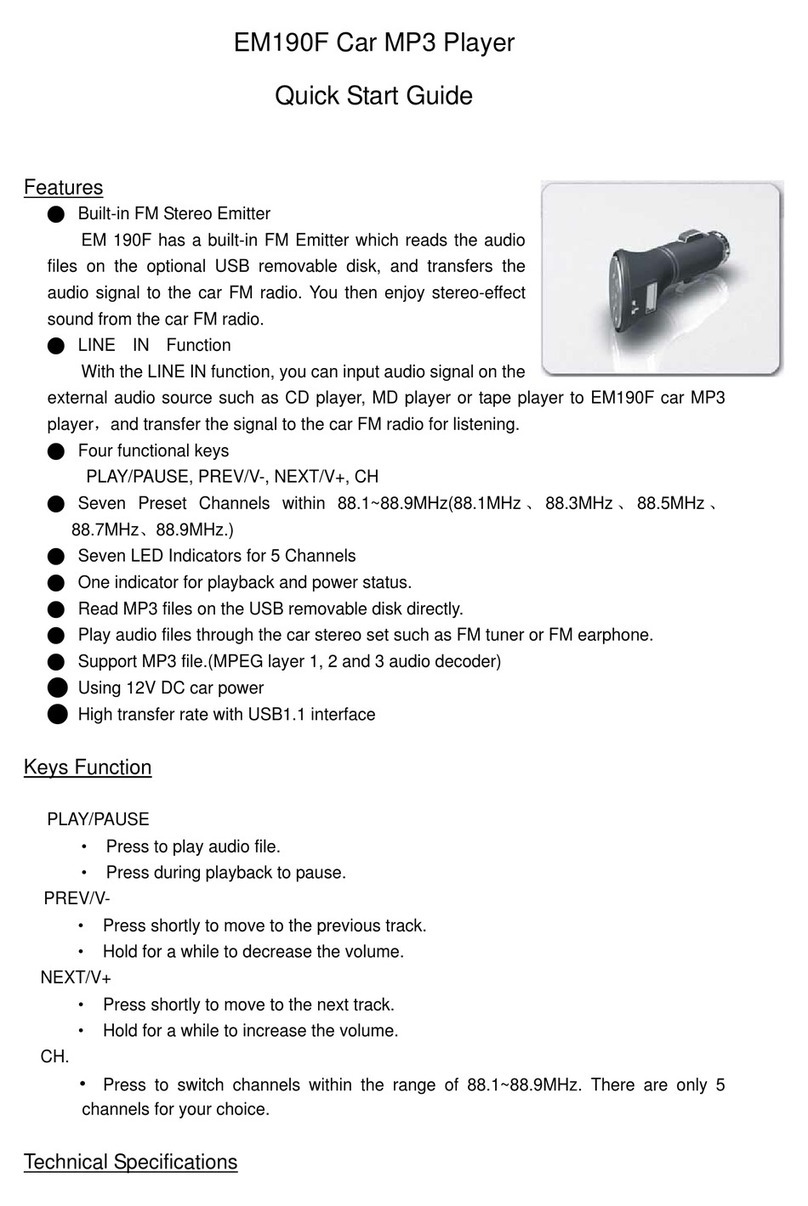 EasyDisk EasyMP3 EM190F quick start guide
