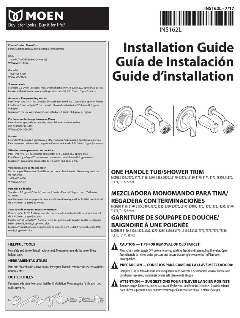 Moen 3170 Series User manual