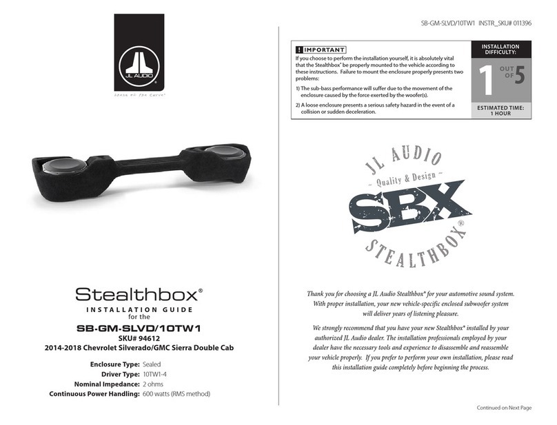 JL Audio Steathbox SB-GM-SLVD/10TW1 installation guide