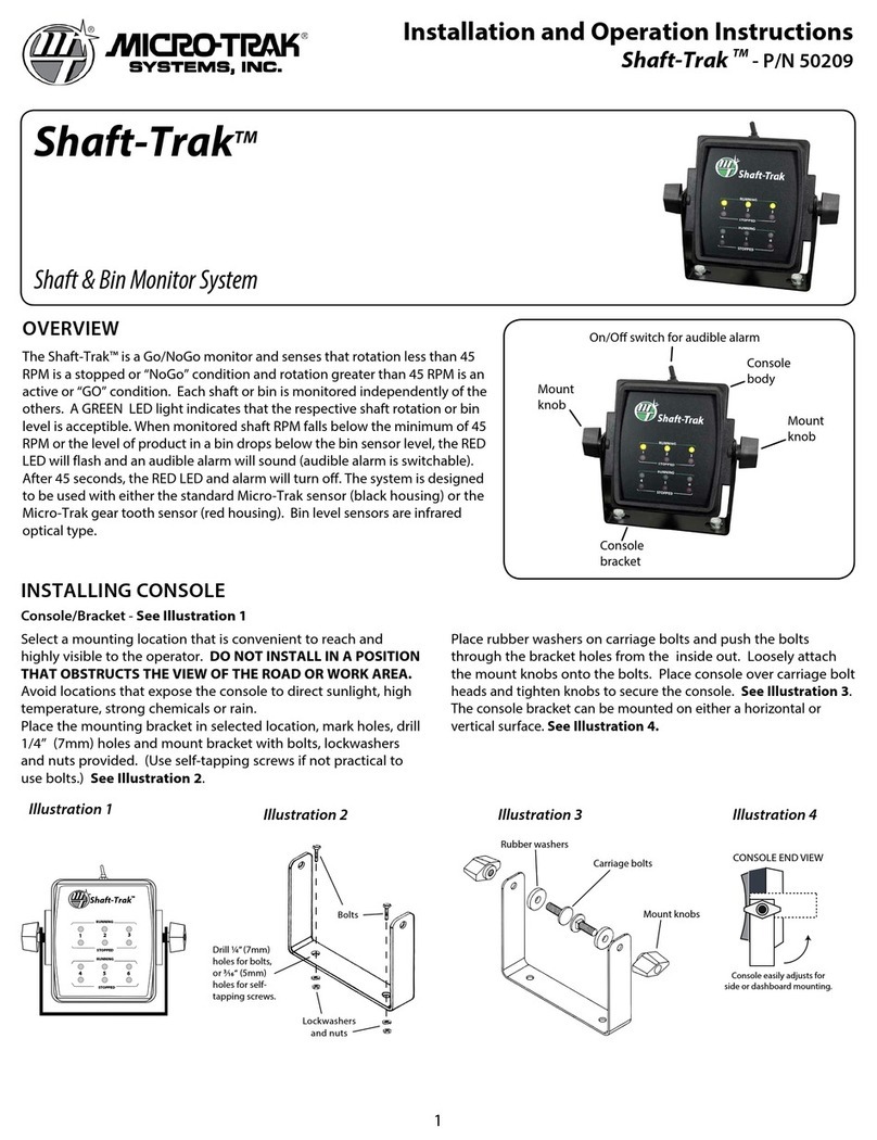 micro-trak Shaft-Trak Installation and operation instructions