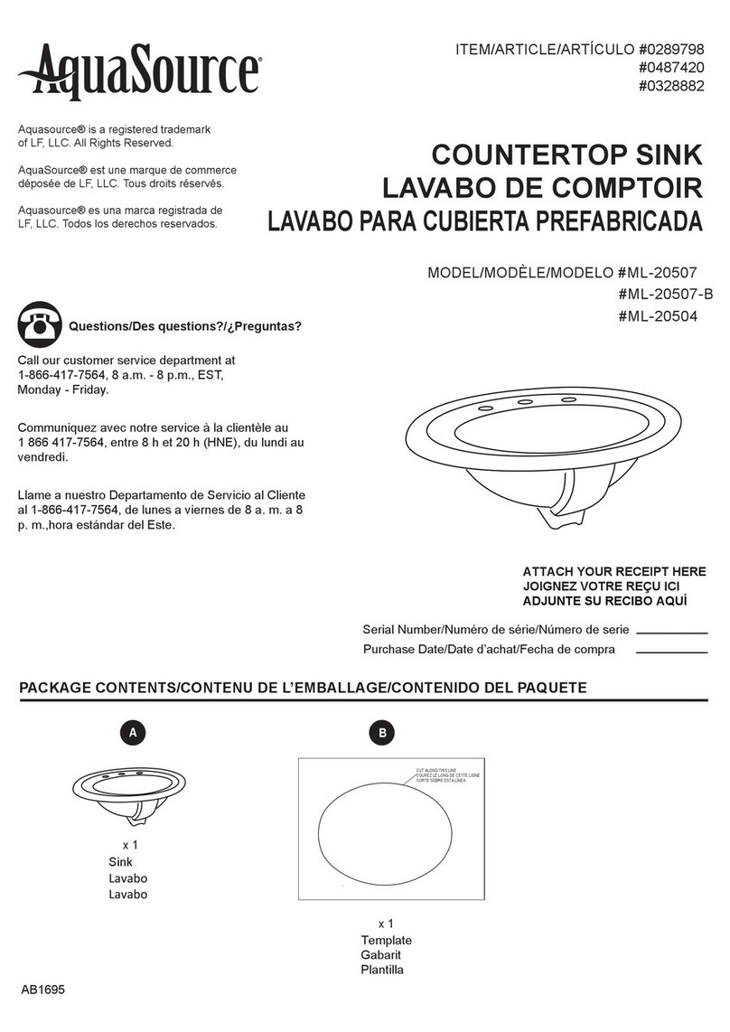 AquaSource ML-20507 User manual