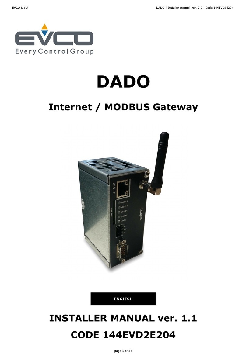 Evco DADO Installer manual