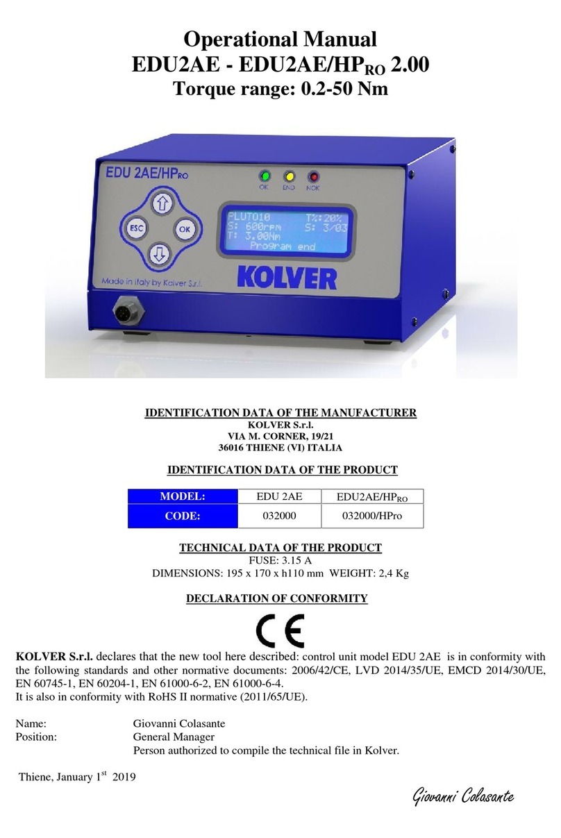 Kolver EDU2AE Operational manual